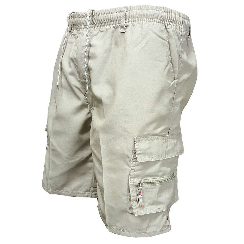 Men's Tactical Shorts Summer Casual Jogging Cargo Shorts Loose Multi-pockets Elastic Waist Work Hiking Overalls Short Pants thumbnail 2