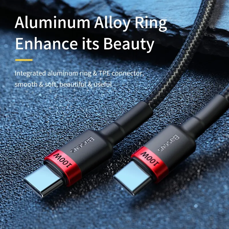 Baseus USB Type C To USB C Cable For iPhone 17 16 100W/5A PD Fast Charging Charger Cord For Macbook Xiaomi Samsung Type-C Cable thumbnail 5