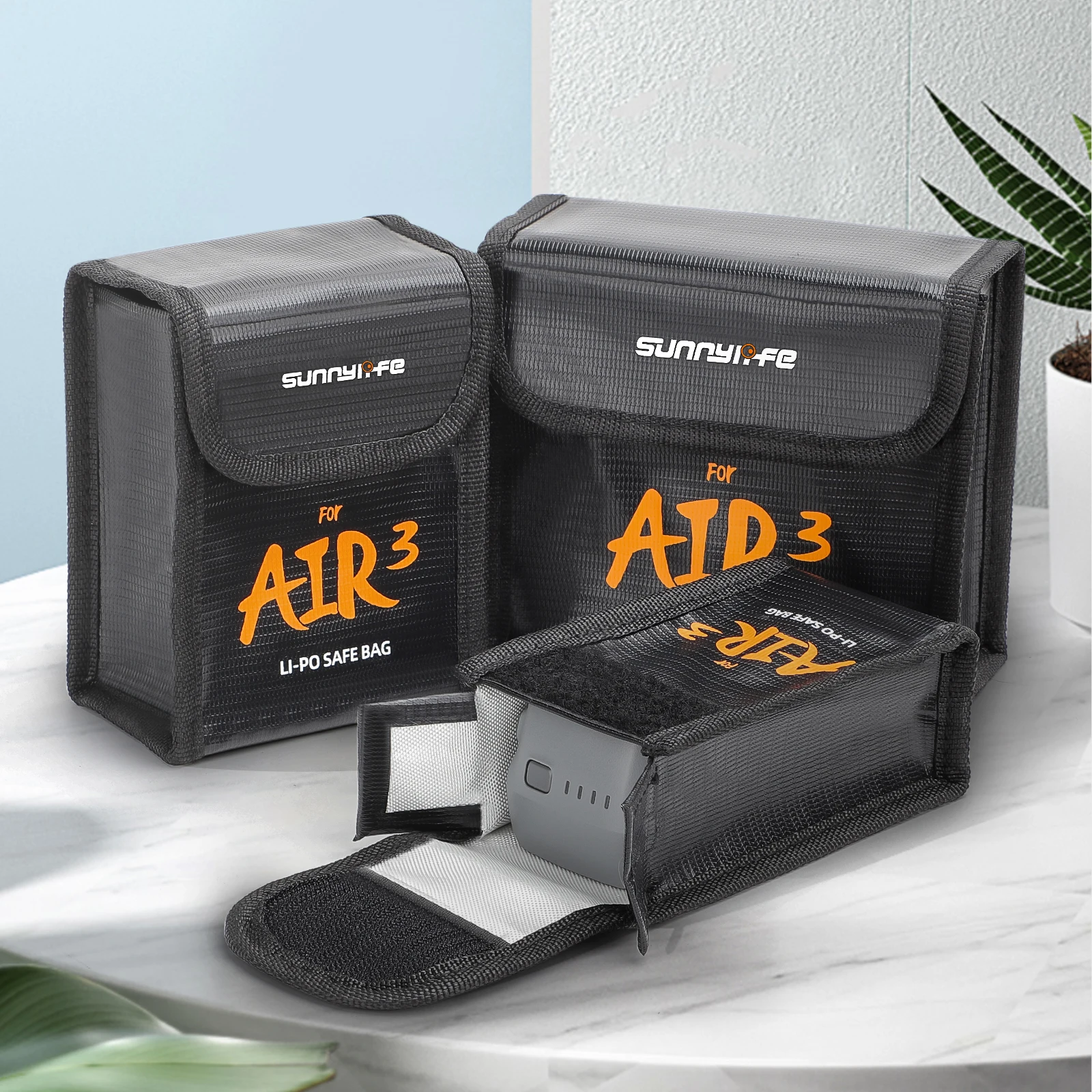 For DJI AIR 3S/AIR 3 Drone LiPo Battery Safe Bag Explosion-proof Protective Bag Battery Storage Case Dron Accessories thumbnail 5