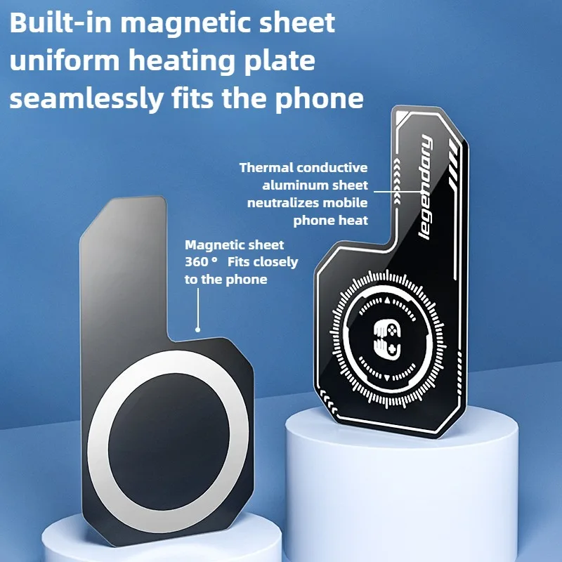 1Pcs Mobile Phone Cooling Plate Compatible Magnetic/ Back-clip Radiator Universal Mini Game Cooler Expand Area Radiating Sticker thumbnail 3