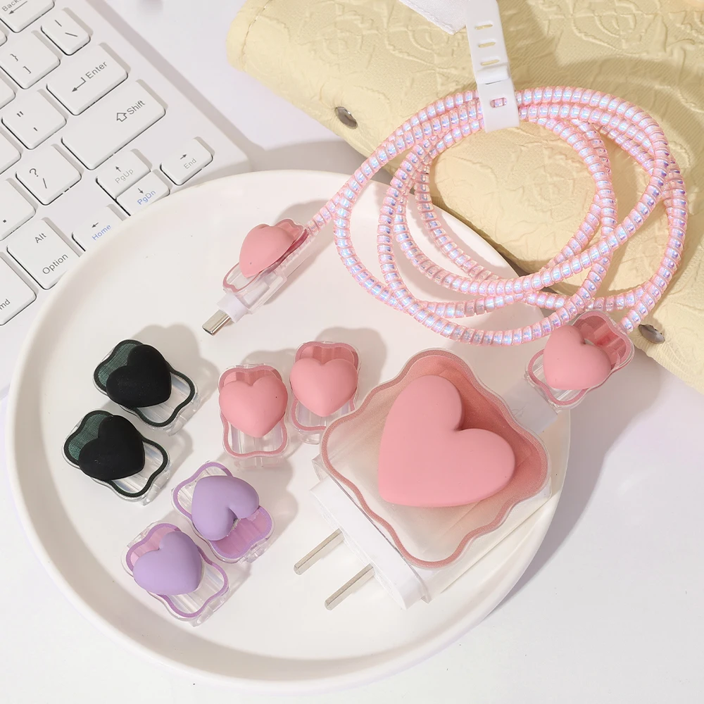 Sleeve Charger Cable Protector Cover 3D Gradient Color Soft Silicone Charger Case for Iphone 18w 20w Charger Head Protective thumbnail 5