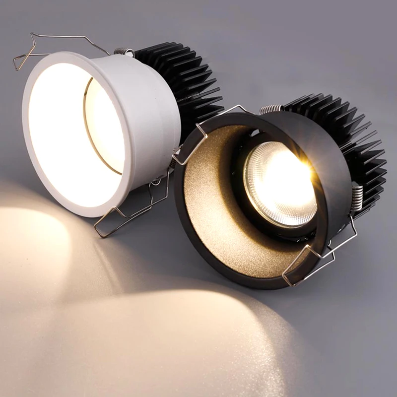 Recessed Anti Glare Dimmable Downlight 7w 9w 12w 15w Led spotlight Ceiling Round Panel Light for hotel Decoration Home Lighting thumbnail 2