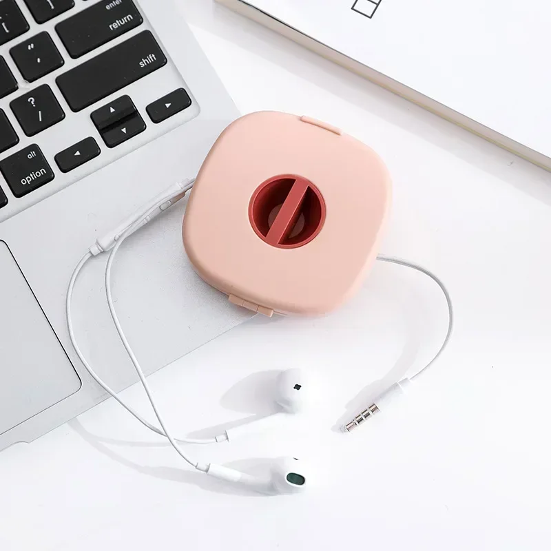 Cable Organizer Rotating Cable Winder Box Plastic Portable Wire Storage Case Phone Holder Mouse Wire Earphone Cord Storage thumbnail 4
