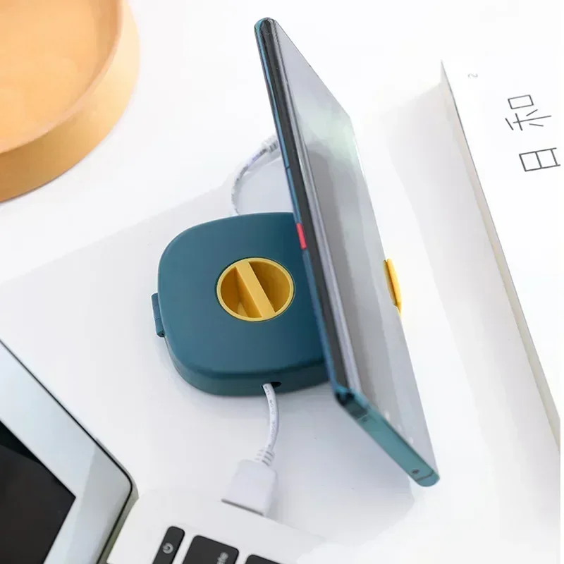 Cable Organizer Rotating Cable Winder Box Plastic Portable Wire Storage Case Phone Holder Mouse Wire Earphone Cord Storage thumbnail 2