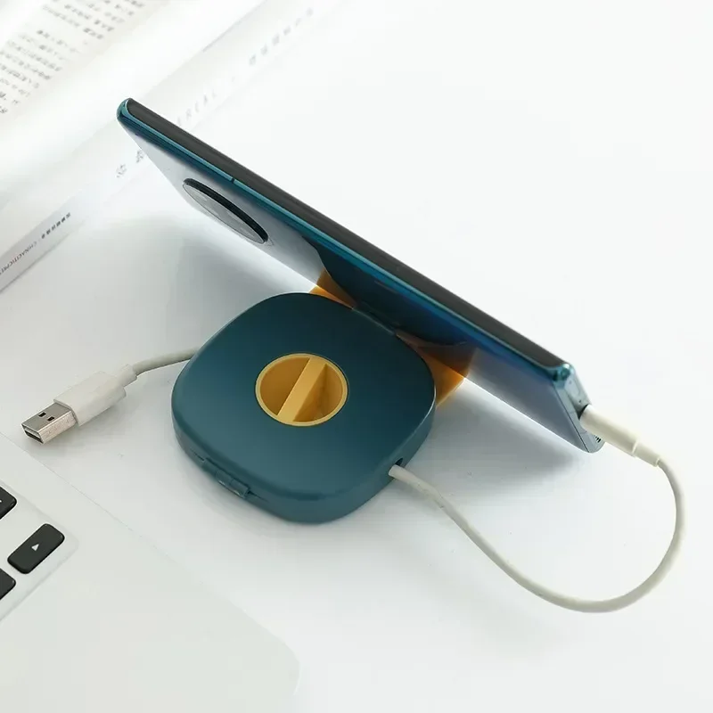 Cable Organizer Rotating Cable Winder Box Plastic Portable Wire Storage Case Phone Holder Mouse Wire Earphone Cord Storage thumbnail 6