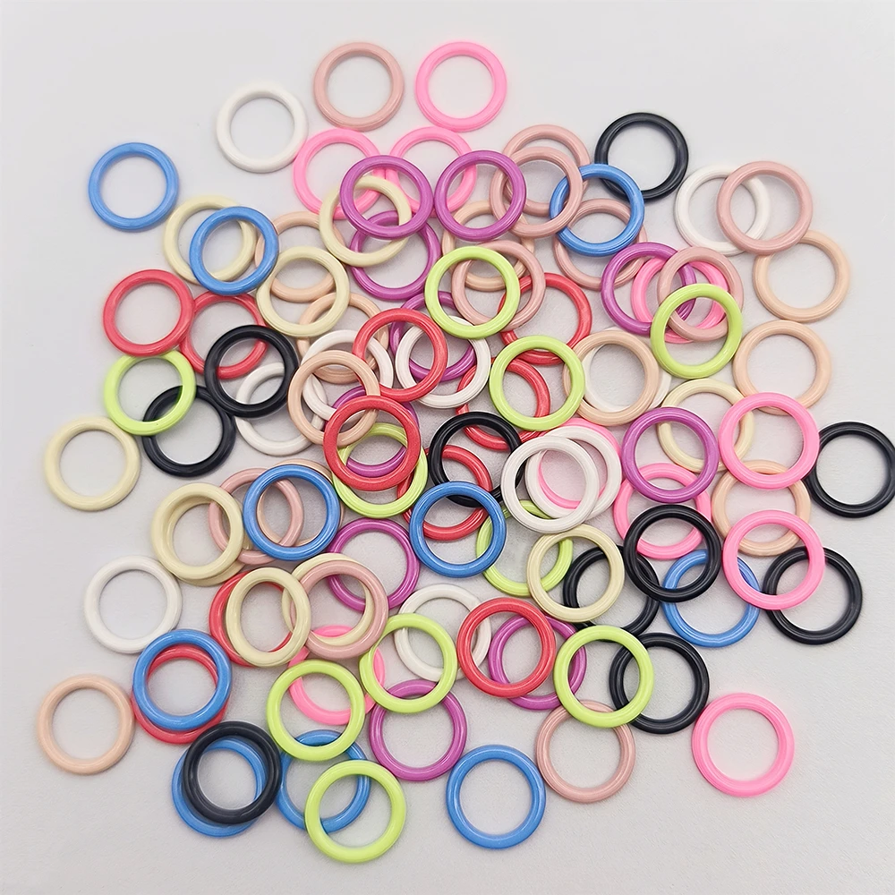 100PCS O-ring Stitch Markers - Colorful Metal Crochet Rings, Knitting Supplies, Crochet Hook Accessories, DIY Woven Accessories thumbnail 2
