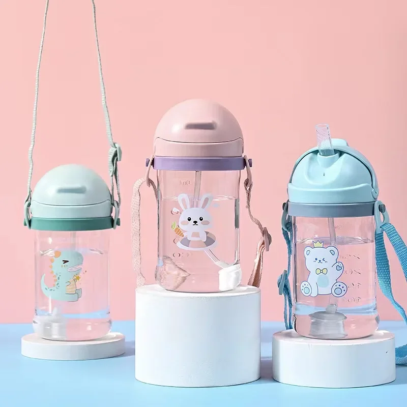 350ml Baby Bottles Drinking Cup Feeding Bottle with Straw Gravity Ball Wide-Caliber Kids Drinking Milk Water Dual-Use Bottle thumbnail 6