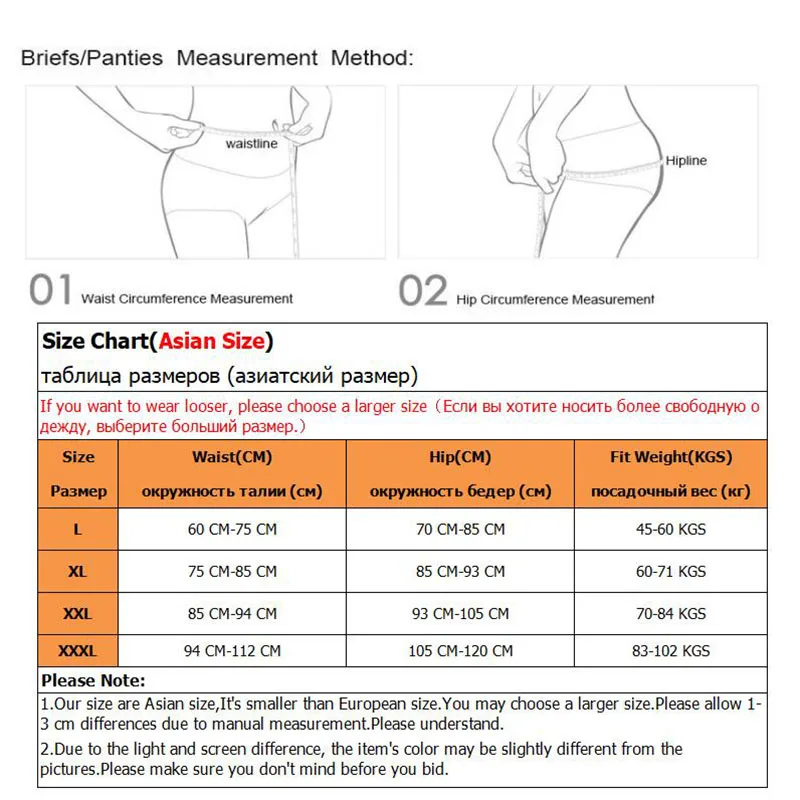3Pcs/Lot Women's Panties Lace Underwear for Female Cotton High Waist Briefs Plus Size Calcinha Lingeries Panty Ladies Underpant thumbnail 3