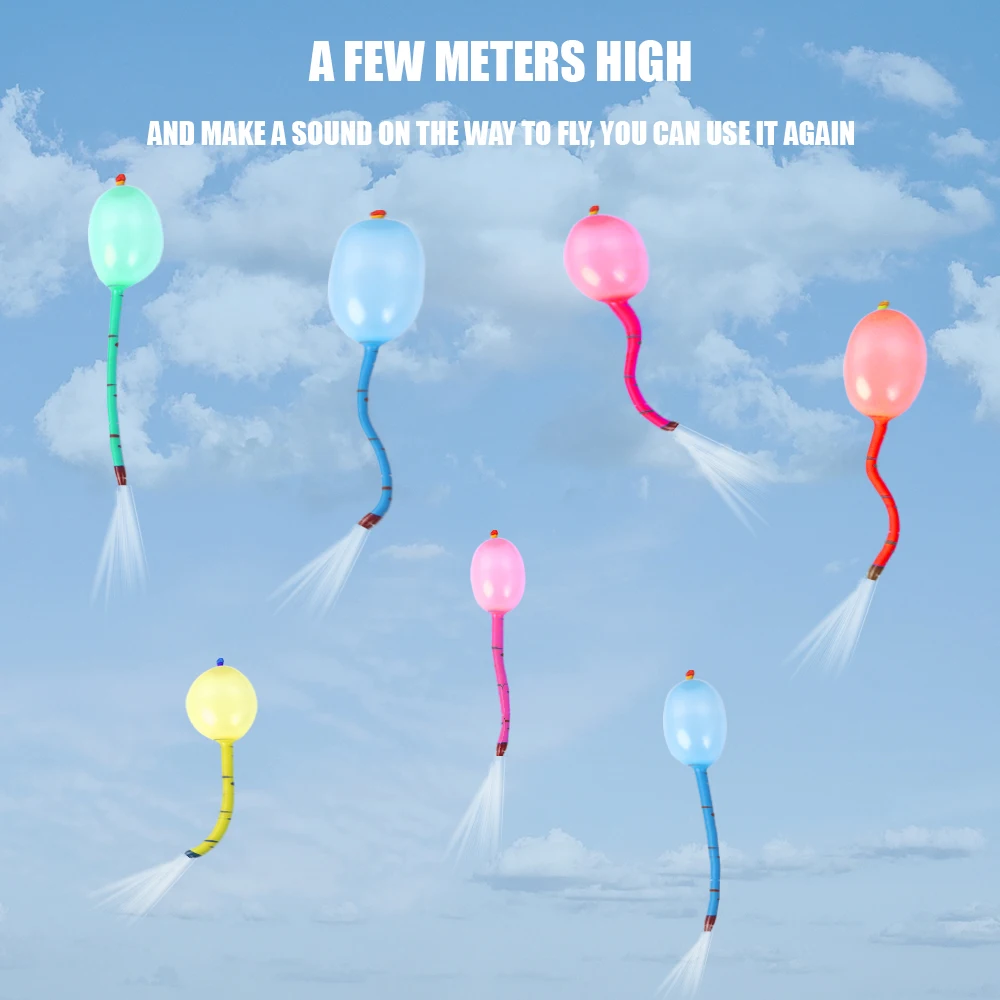 Thickened Flying Rocket Balloon Toys Wholesale Kids Fun Multi-colored Flying Rubber Long Balloon Outdoor Inflatable Balloon Toys thumbnail 4