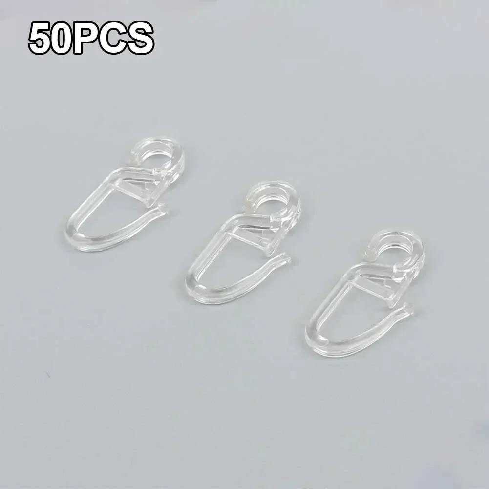 50 Pcs Curtain Hooks Curtain Accessories Curtain Folding Hook Eyelet 9mm Hook Length 34mm Hook Up Window Treatments thumbnail 4