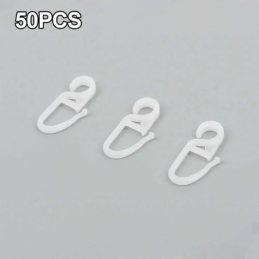 50 Pcs Curtain Hooks Curtain Accessories Curtain Folding Hook Eyelet 9mm Hook Length 34mm Hook Up Window Treatments thumbnail 2