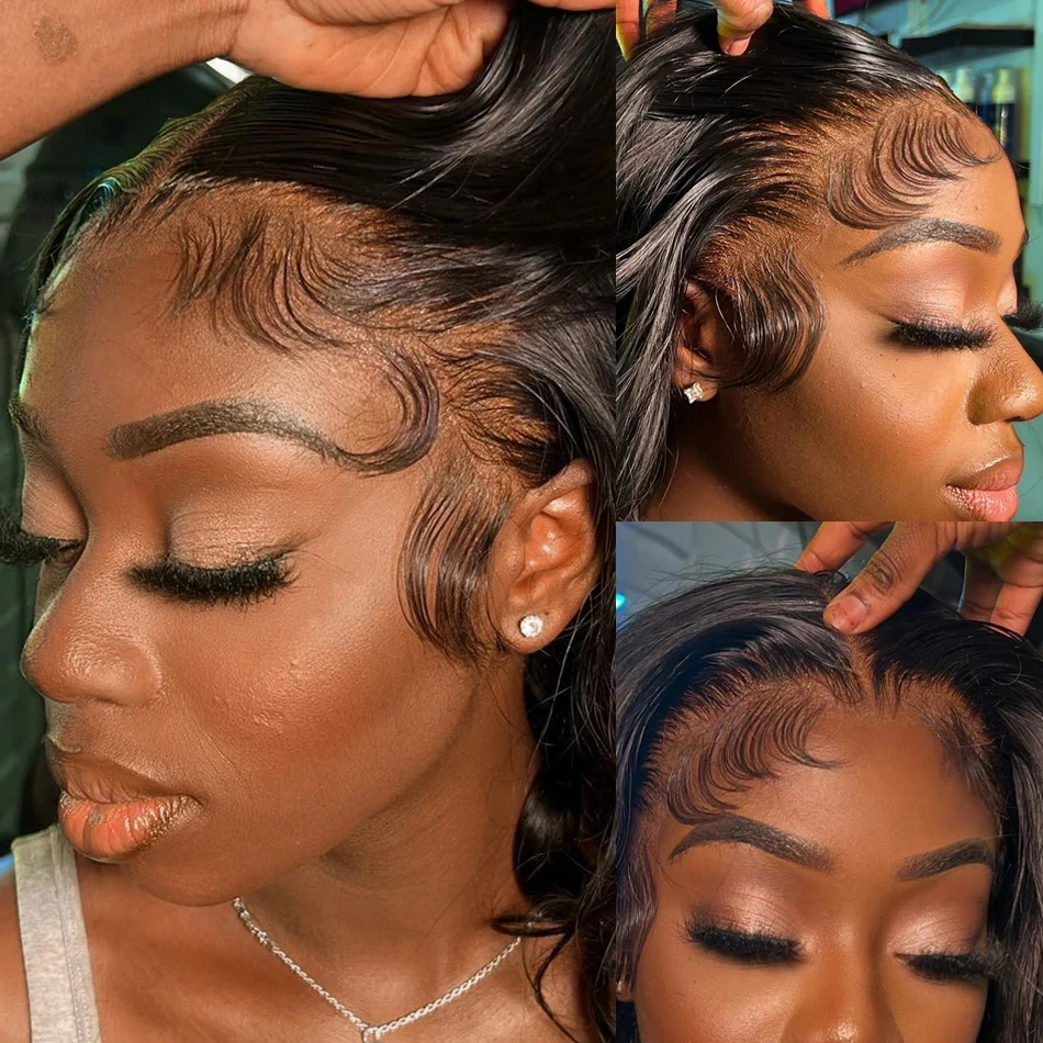 4x4 13x4 Transparent HD Lace Frontal Closure Straight Water Wave Kinky Curly Lace Closure Only 100% Remy Human Hair pre plucked thumbnail 6