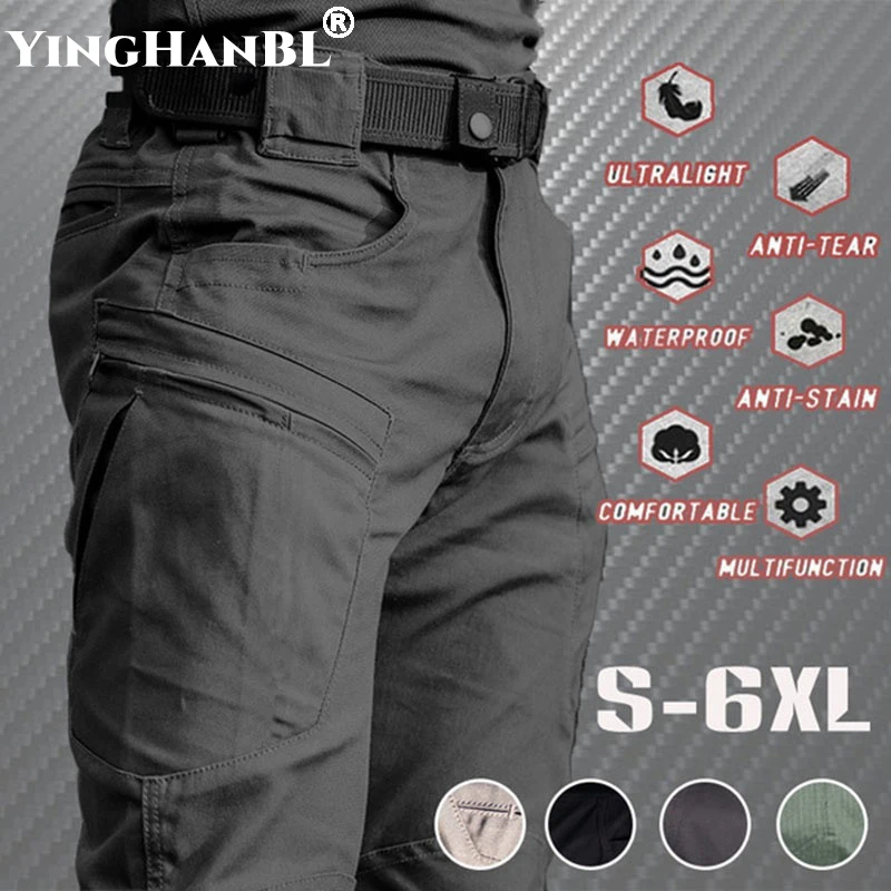 Summer Casual Lightweight Army Military Long Trousers Male Waterproof Quick Dry Cargo Camping Overalls Tactical Pants Breathable thumbnail 2