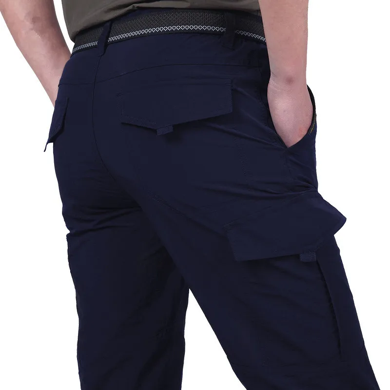 Summer Casual Lightweight Army Military Long Trousers Male Waterproof Quick Dry Cargo Camping Overalls Tactical Pants Breathable thumbnail 3