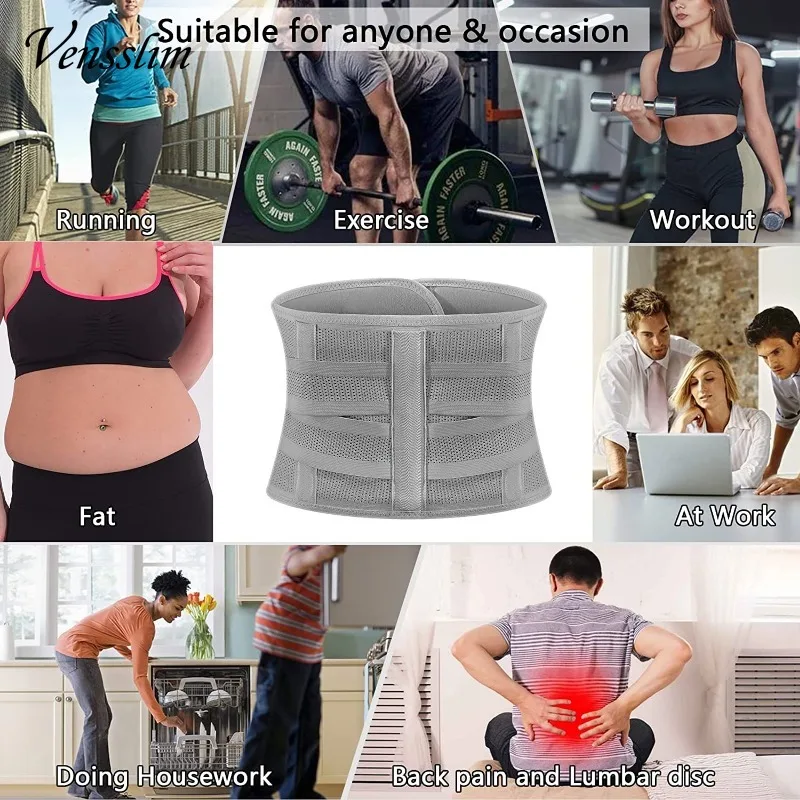 Waist Trainer Body Shaper Back Support Belt for Women and Men Slimming Tummy Control Strap Double Compression Corset thumbnail 4