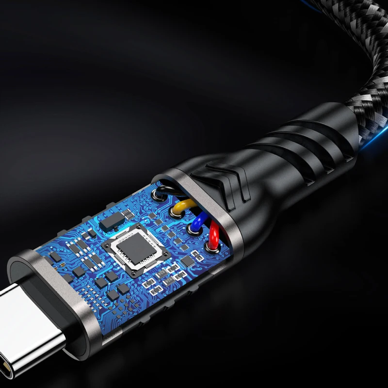USB3.2 10Gbps USB Type C Cable USB A to C 3A 60W QC3.0 Fast Charging for Samsung NVMe Hard Disk External Android Data Braid 2M thumbnail 5