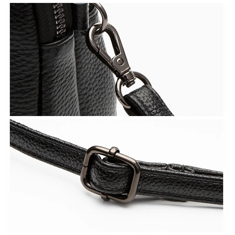100% Genuine Leather Shoulder Bags For Women Rectangle Small Crossbody Luxury Designer Handbag Female Messenger Pocket thumbnail 5