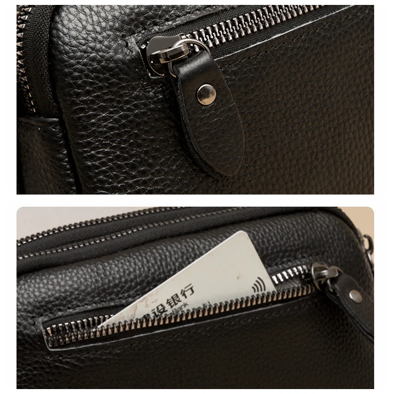 100% Genuine Leather Shoulder Bags For Women Rectangle Small Crossbody Luxury Designer Handbag Female Messenger Pocket thumbnail 6