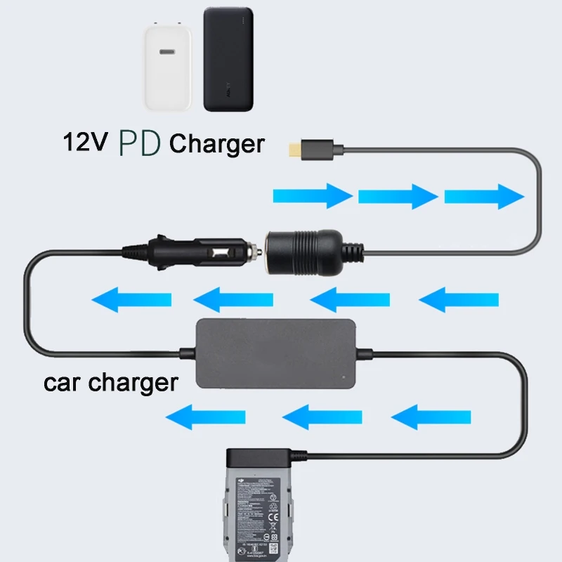 USB C Male to 12V Car Cigarette-Lighter Socket Female Converter Power Supply Cable for Car DVR Camera GPS and more 83CF thumbnail 4