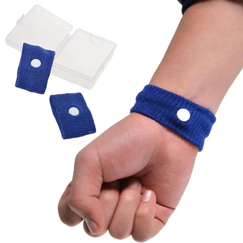 2Pcs Anti Nausea Wrist Band Wrist Support Sports Safety Wristbands Anti-motion Sickness Bracelet Wrist Band Outdoor Travel Kit thumbnail 4