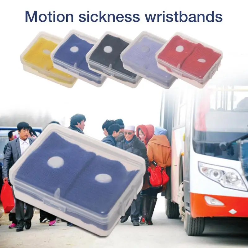 2Pcs Anti Nausea Wrist Band Wrist Support Sports Safety Wristbands Anti-motion Sickness Bracelet Wrist Band Outdoor Travel Kit thumbnail 3