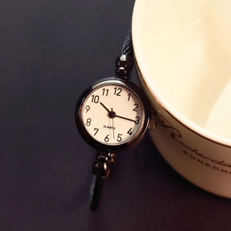YIKAZE Women Watches Small Gold Bangle Bracelet Watch Stainless Steel Retro Ladies Quartz Wristwatch Clock Fashion Dress Watch thumbnail 6