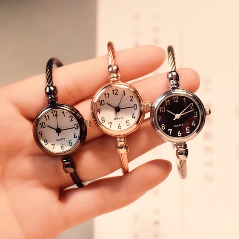 YIKAZE Women Watches Small Gold Bangle Bracelet Watch Stainless Steel Retro Ladies Quartz Wristwatch Clock Fashion Dress Watch thumbnail 2
