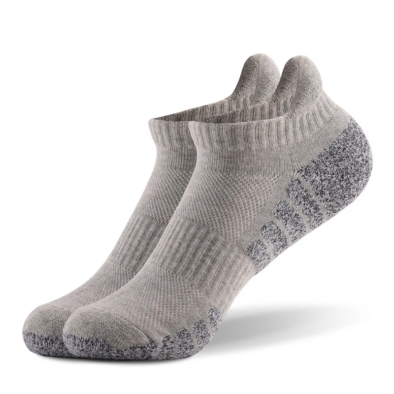 3pairs thickened towel bottom running socks mesh boat socks non-slip breathable sports socks Low cut Men's socks Women's socks thumbnail 2