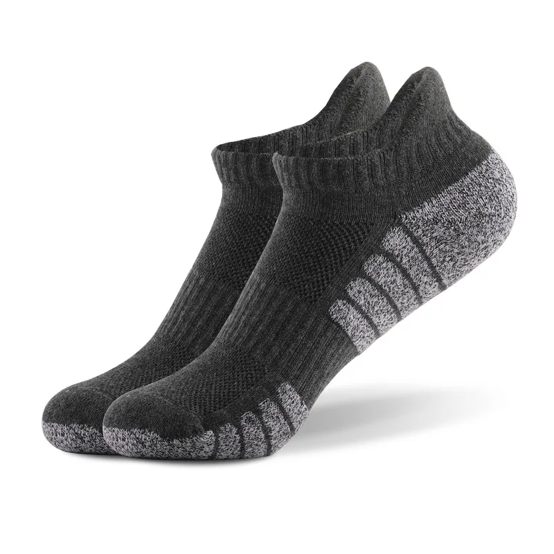 3pairs thickened towel bottom running socks mesh boat socks non-slip breathable sports socks Low cut Men's socks Women's socks thumbnail 5