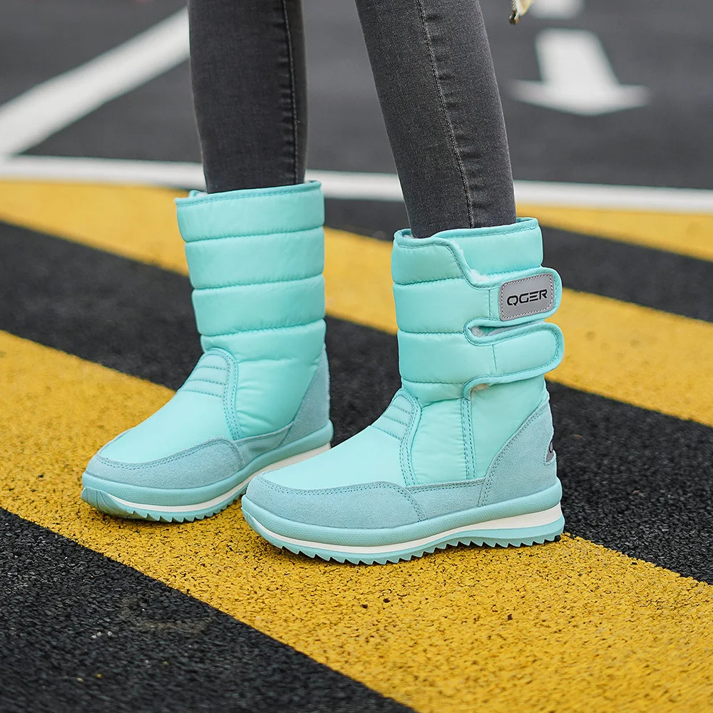 Women Snow Boots Space Deer Waterproof Dropshipping With Fur Casual Ladies Work Safety Shoes Birthday  Gift Present thumbnail 3