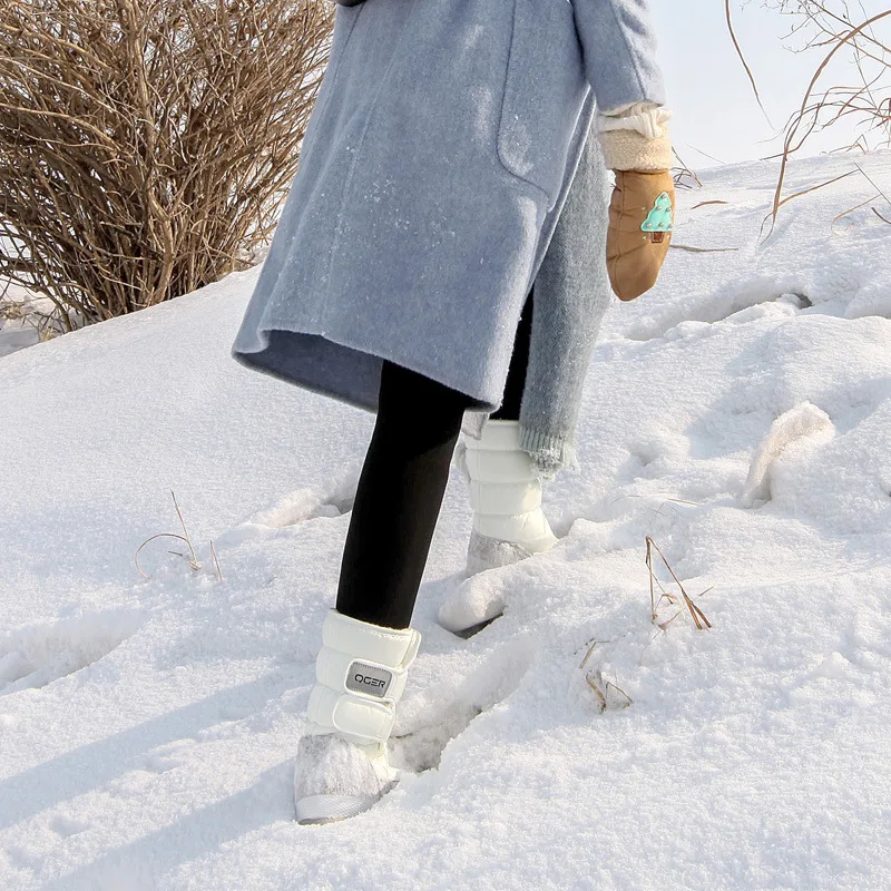 Women Snow Boots Space Deer Waterproof Dropshipping With Fur Casual Ladies Work Safety Shoes Birthday  Gift Present thumbnail 5