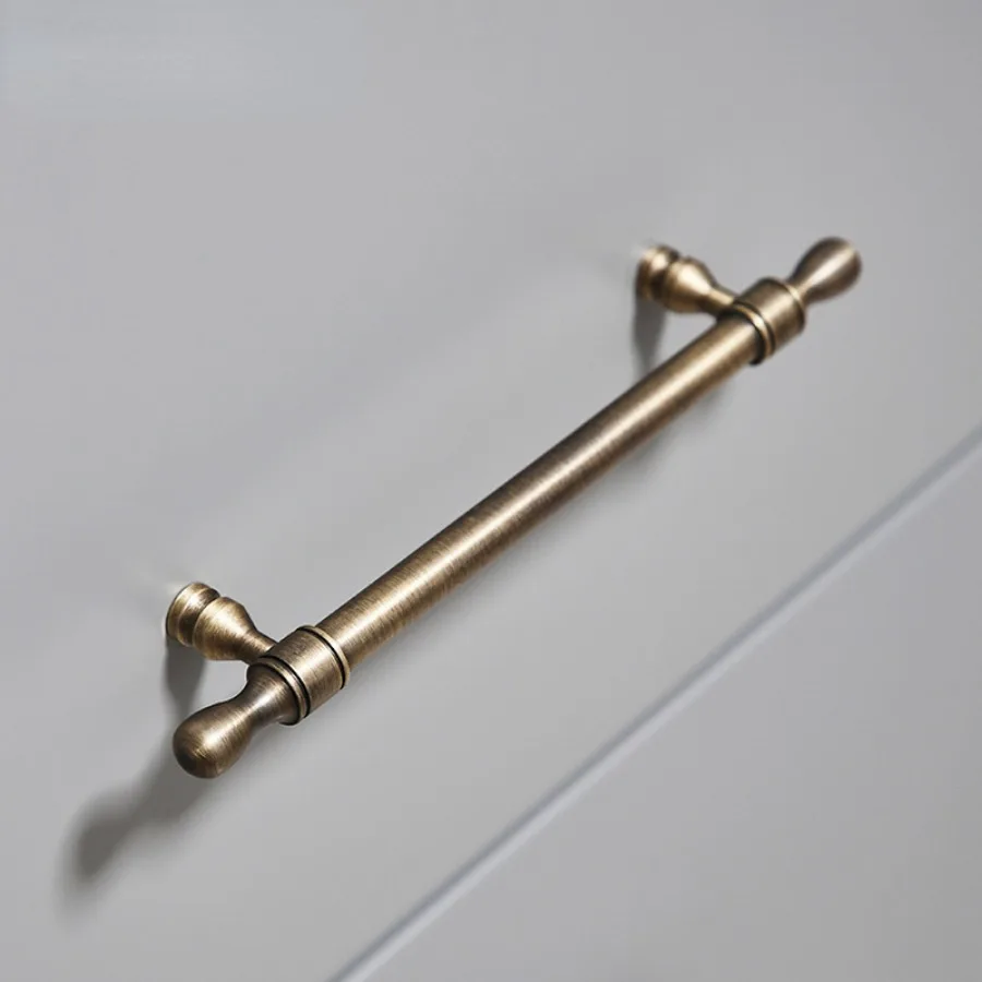 Nordic Brass Furniture Handles Luxury Bronze Handles for Cabinets and Drawers Long Vintage Cabinet Handles Kitchen Accessories thumbnail 3