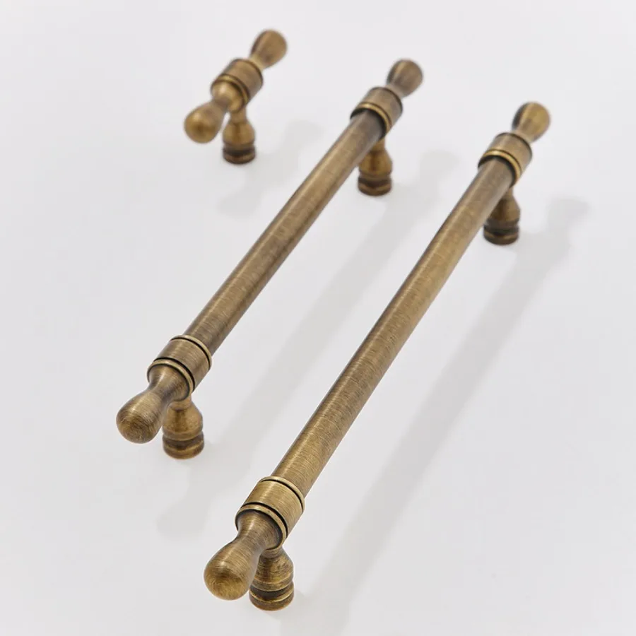 Nordic Brass Furniture Handles Luxury Bronze Handles for Cabinets and Drawers Long Vintage Cabinet Handles Kitchen Accessories thumbnail 2