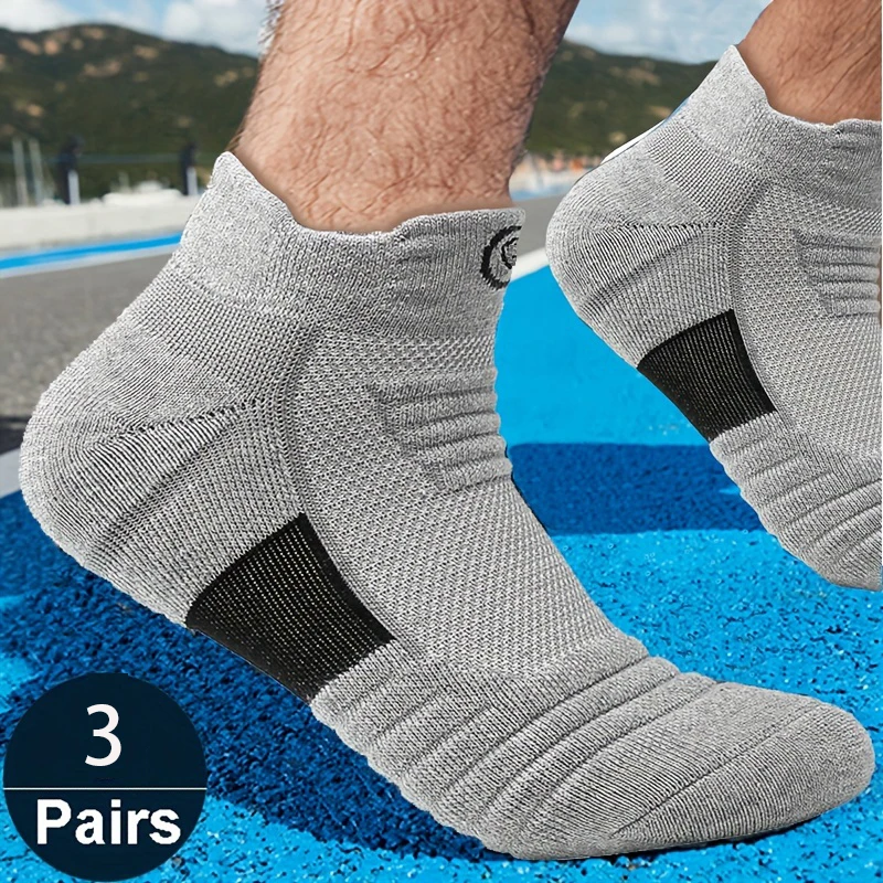 3/6 Pairs Sports Socks For Man High Quality Comfortable Breathable Basketball Short Socks Casual Fashion Low-cut Ankle Socks thumbnail 3
