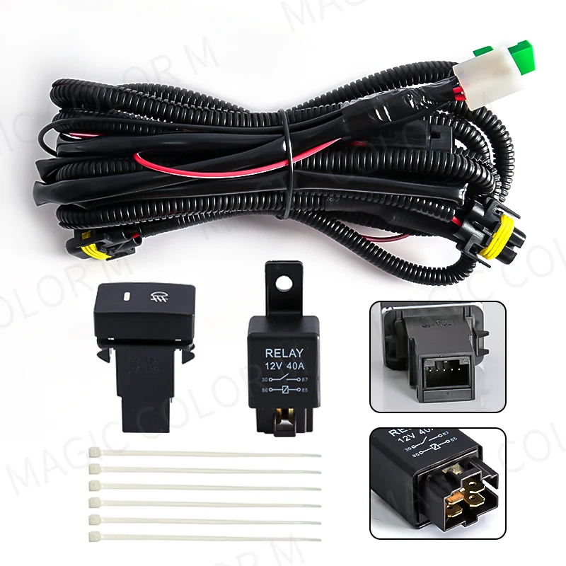 Wires Harness For Car Fog Light Socket Switch Indicator for Toyota Honda Nissan Mitsubishi Ford Suzuki Kia Car Accessories 12V thumbnail 3