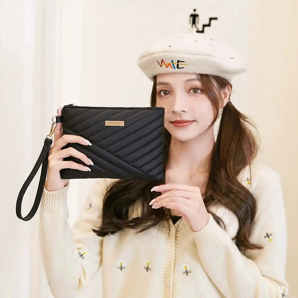 Women Stylish Leather Wristlet Bag Portable Envelope Bag Clutch Wallet Small Purse Traveling Backpack Shopping Bag Accessories thumbnail 5