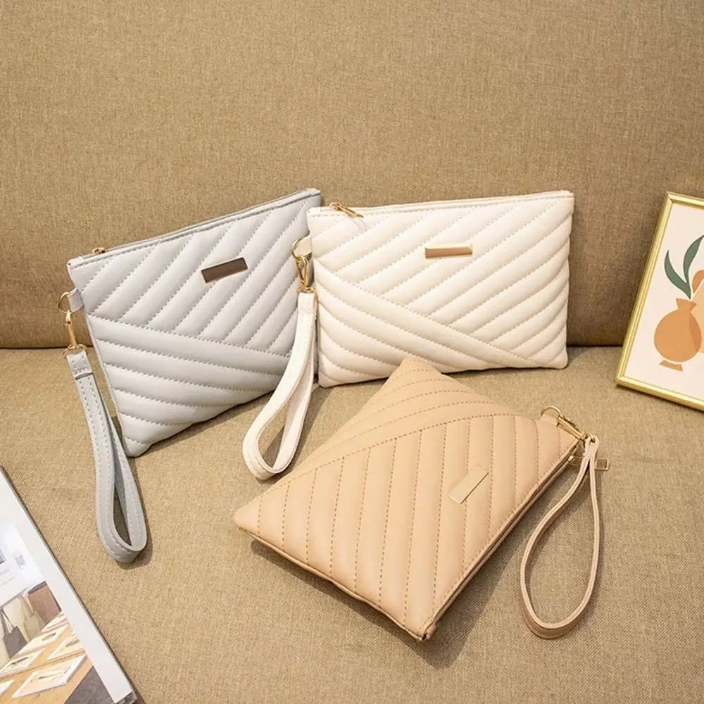 Women Stylish Leather Wristlet Bag Portable Envelope Bag Clutch Wallet Small Purse Traveling Backpack Shopping Bag Accessories thumbnail 2