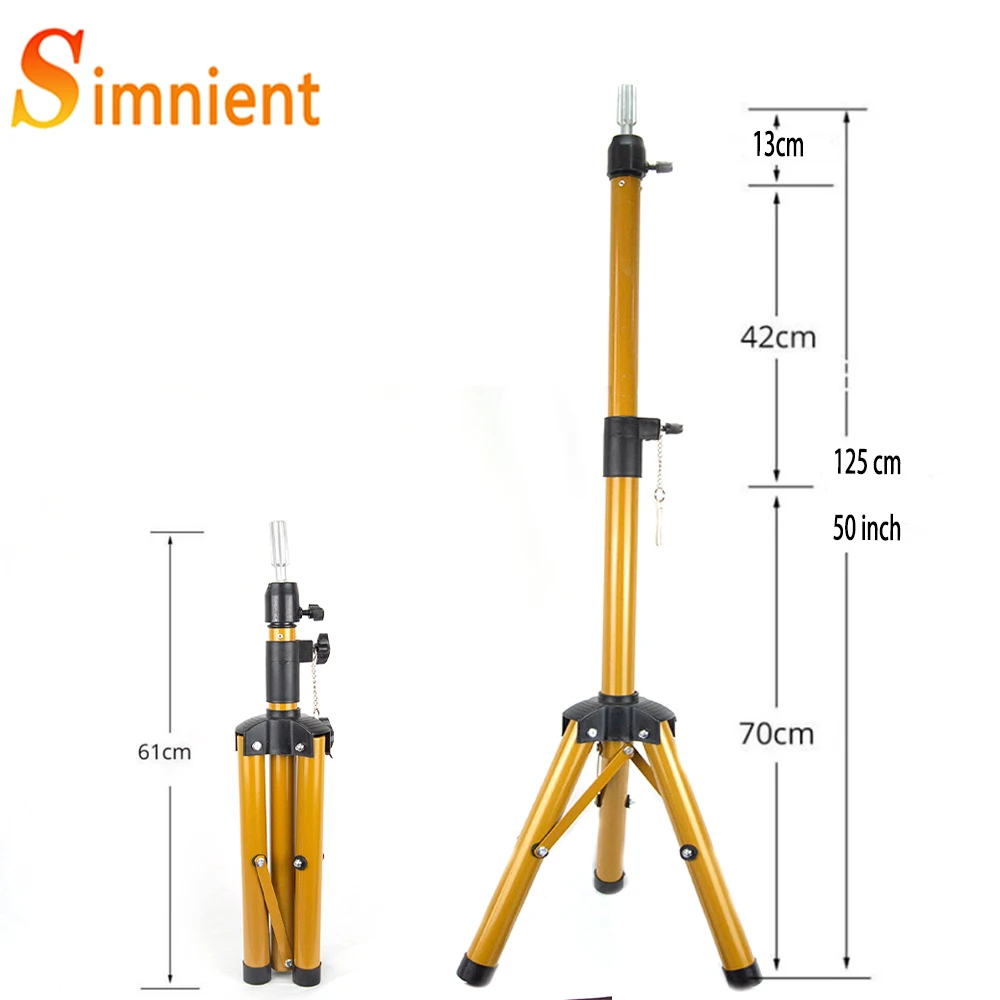 125Cm Mannequin Head Holder Tripod Stand For Hairdressers Salon Training Head Strong Adjustable Wig Stand Tripod For Wig Making thumbnail 2