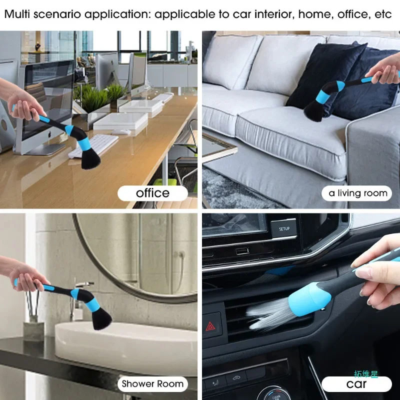 Car Motorcycle Detailing Brush Auto Washing Kit Car Wheels Interior Dashboard Air Outlet Vents Brush Cleaning Tools Accessories thumbnail 5