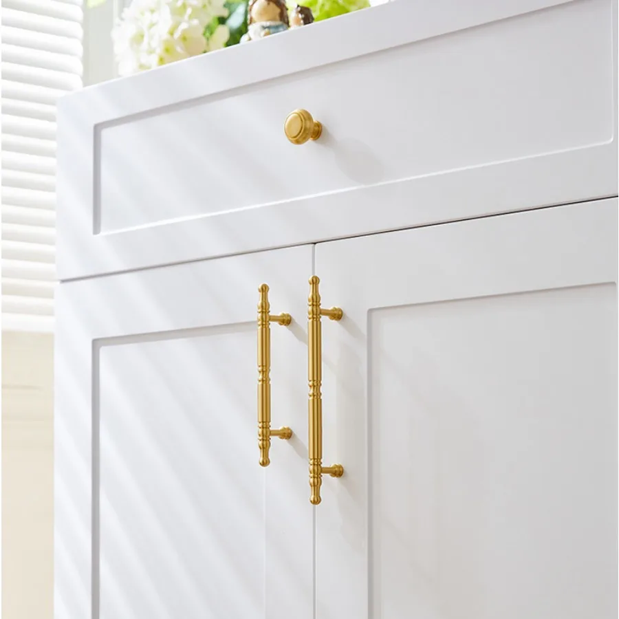 Brass Furniture Handles Golden New Chinese Style Luxury Handles for Cabinets and Drawers Furniture Fittings Cabinet Pulls thumbnail 5