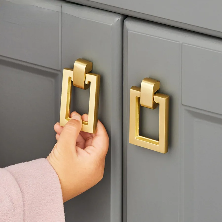 Brass Furniture Handles Golden New Chinese Style Luxury Handles for Cabinets and Drawers Furniture Fittings Cabinet Pulls thumbnail 3