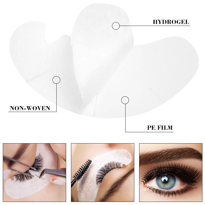 50pairs Eye Pads For Eyelash Extension Hydrogel Patches For Eyelashes U Shaped Gel Pads Lashes Extension Supplies Patches Makeup thumbnail 6
