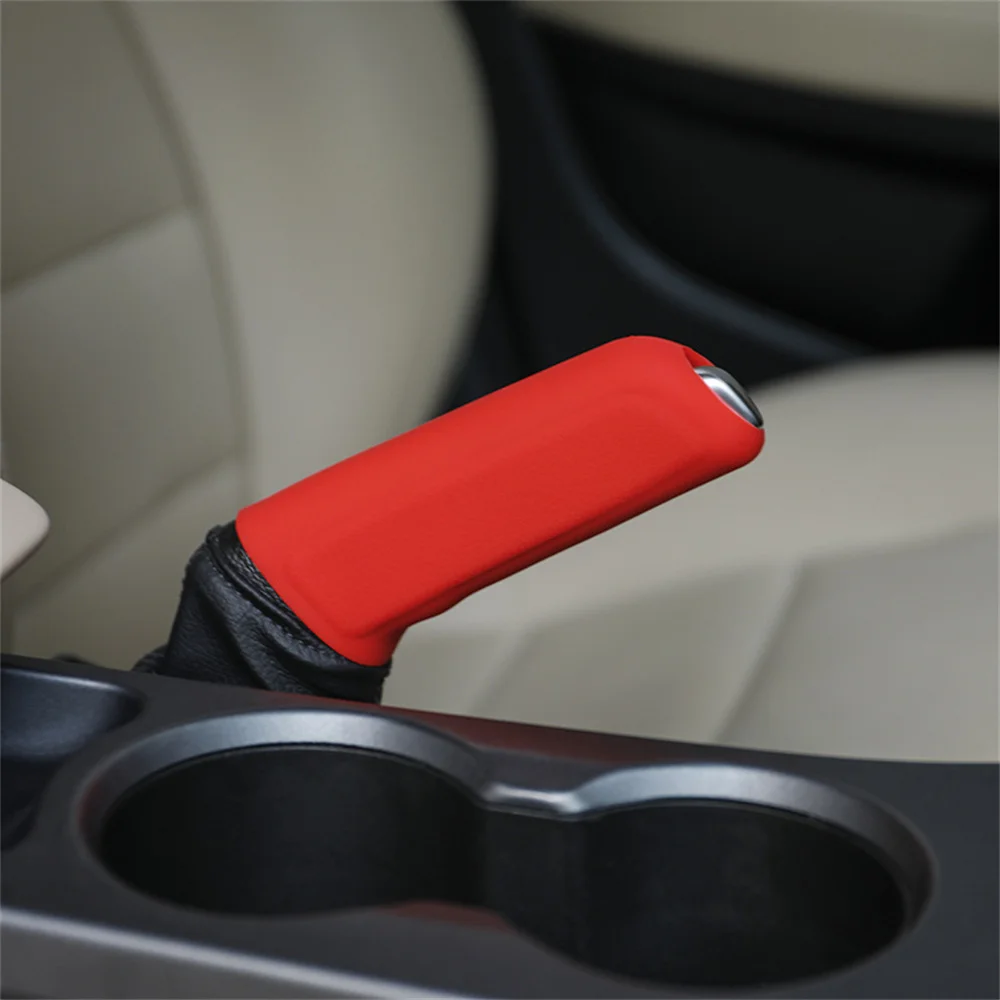 Silicone Gear Shift Knob Cover Handbrake Non Slip Grip Handle Case Automobiles Gear Shift Collars Car Interior Accessories thumbnail 6