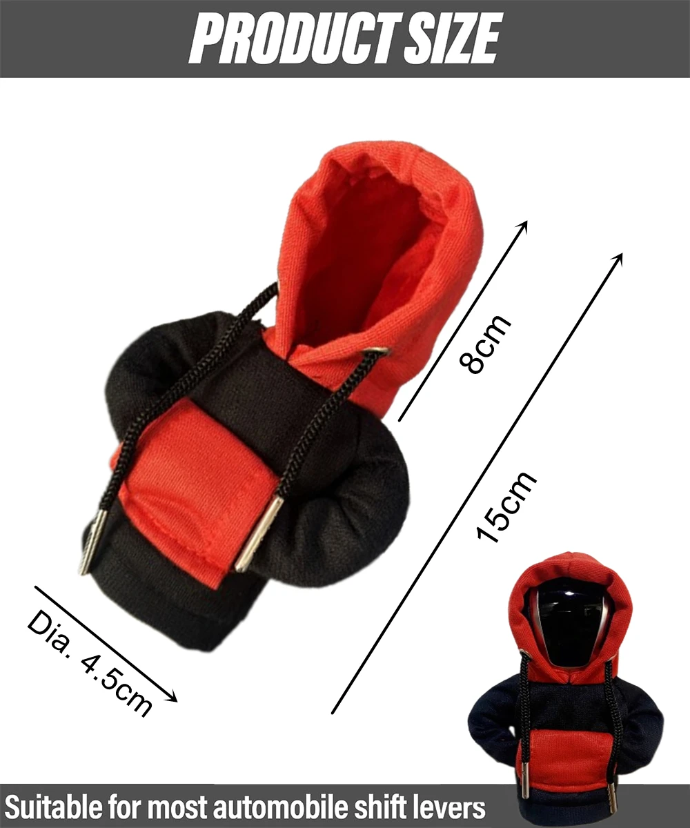 Hoodie Car Gear Shift Cover Fashion Gearshift Hoodie Car Gear Shift Knob Cover Manual Handle Gear Sweatshirt Change Lever Cover thumbnail 3