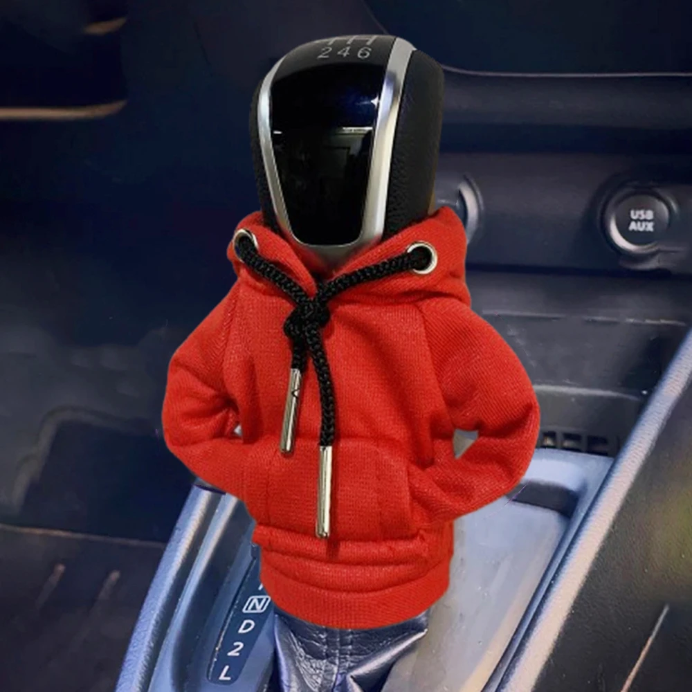 Hoodie Car Gear Shift Cover Fashion Gearshift Hoodie Car Gear Shift Knob Cover Manual Handle Gear Sweatshirt Change Lever Cover thumbnail 5