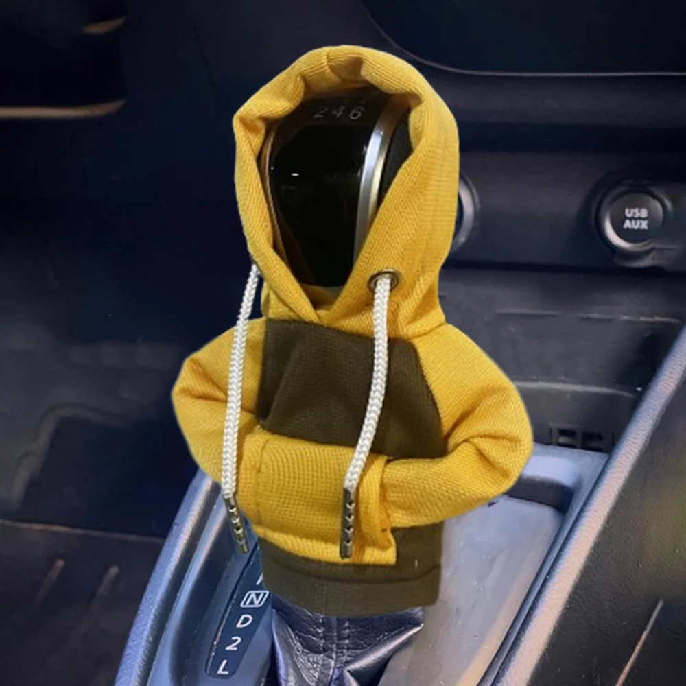 Hoodie Car Gear Shift Cover Fashion Gearshift Hoodie Car Gear Shift Knob Cover Manual Handle Gear Sweatshirt Change Lever Cover thumbnail 4