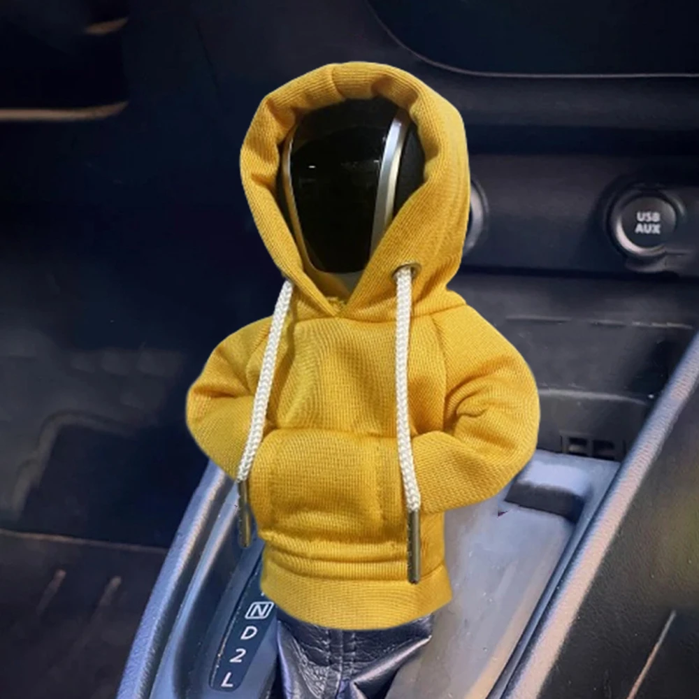 Hoodie Car Gear Shift Cover Fashion Gearshift Hoodie Car Gear Shift Knob Cover Manual Handle Gear Sweatshirt Change Lever Cover thumbnail 6