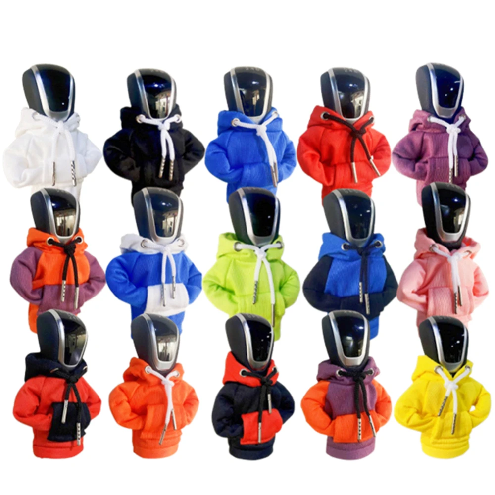 Hoodie Car Gear Shift Cover Fashion Gearshift Hoodie Car Gear Shift Knob Cover Manual Handle Gear Sweatshirt Change Lever Cover thumbnail 2