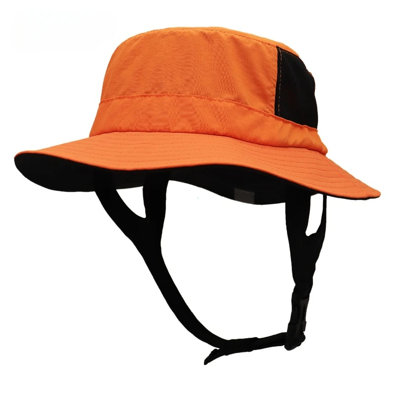 Beach Surf Cap Mesh Breathable Sun Hat UPF50+ Summer Outdoor Fishing Cap Chin Adjustable Bucket Hat Water Sport Cap thumbnail 3