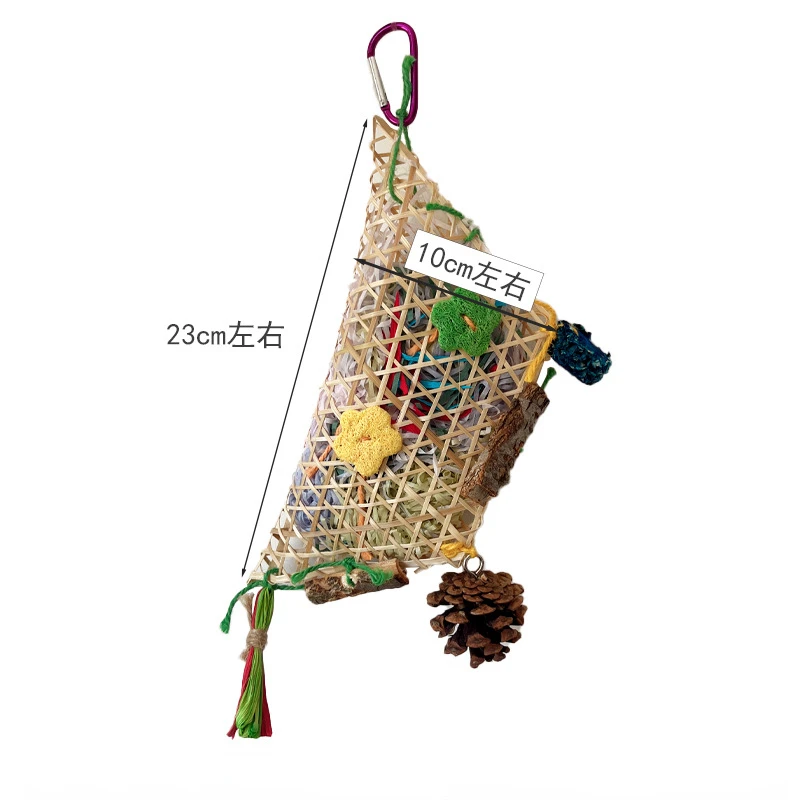 Parrot Bite Toys Climbing Foraging Bird Chewing Toy Colored Paper Shredder Bamboo Woven For Lovebirds,Cockatiels,Budgies thumbnail 5